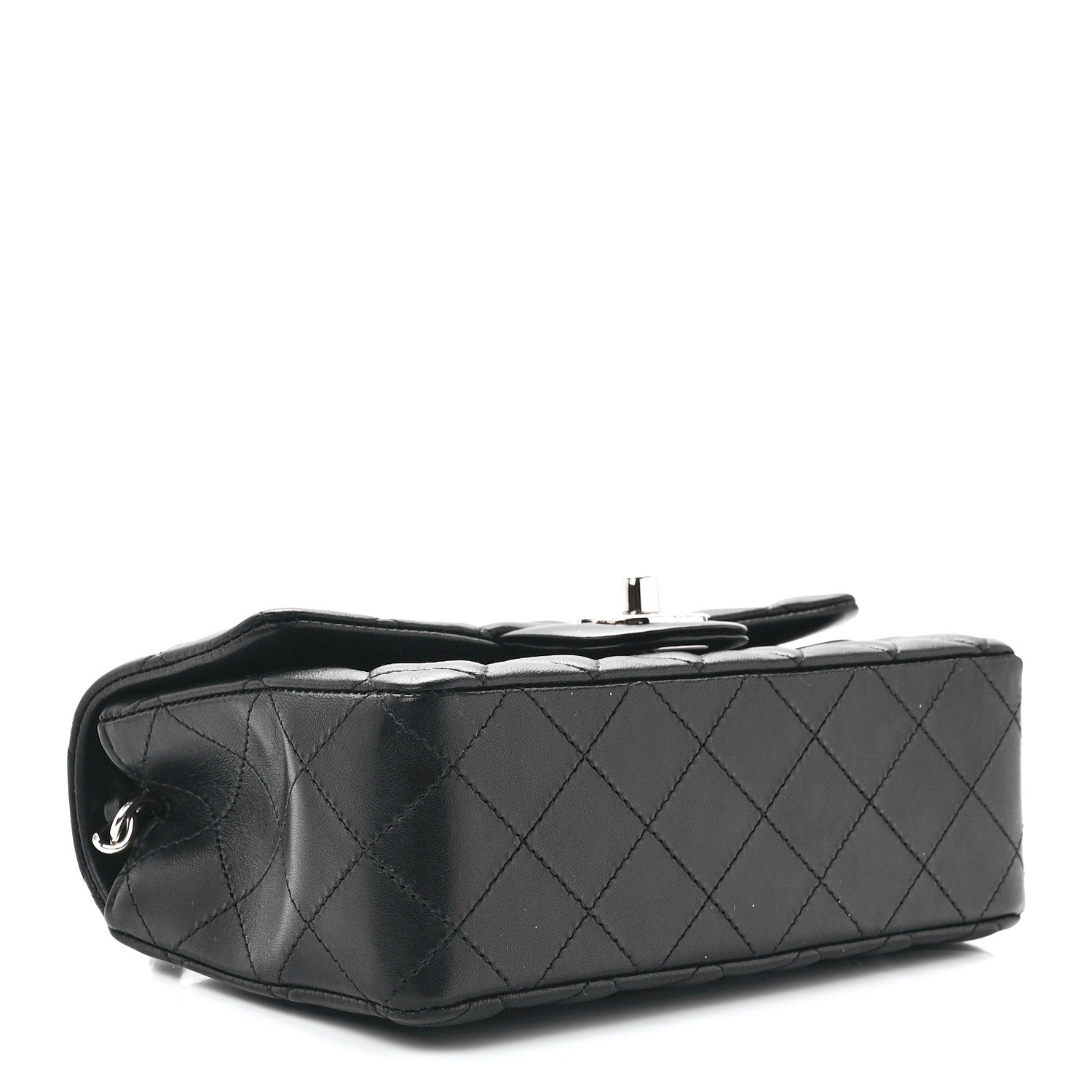 Chanel Lambskin Quilted Mini Rectangular Flap Black 4 of 13