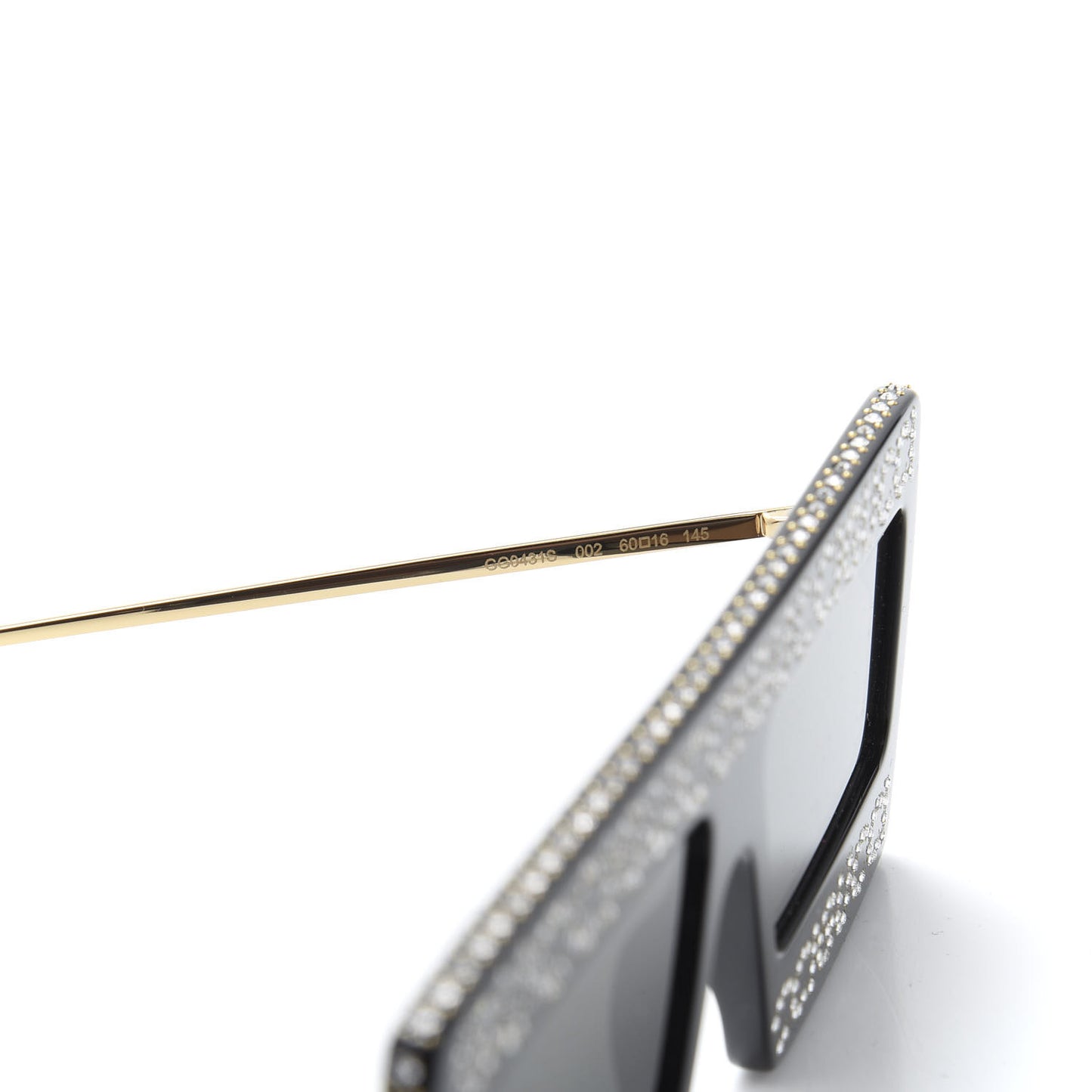 Acetate Crystal Mask-Frame Sunglasses GG0431S Black