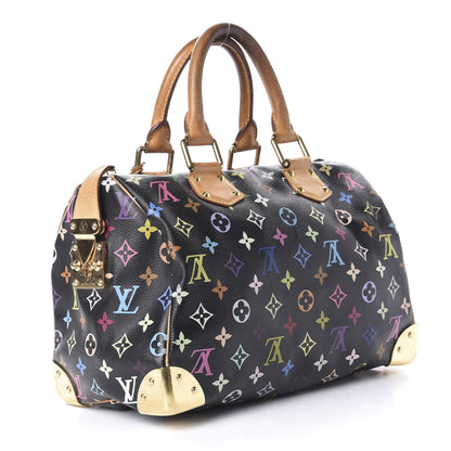 Louis Vuitton Monogram Multicolor Speedy 30 Black 3 of 13