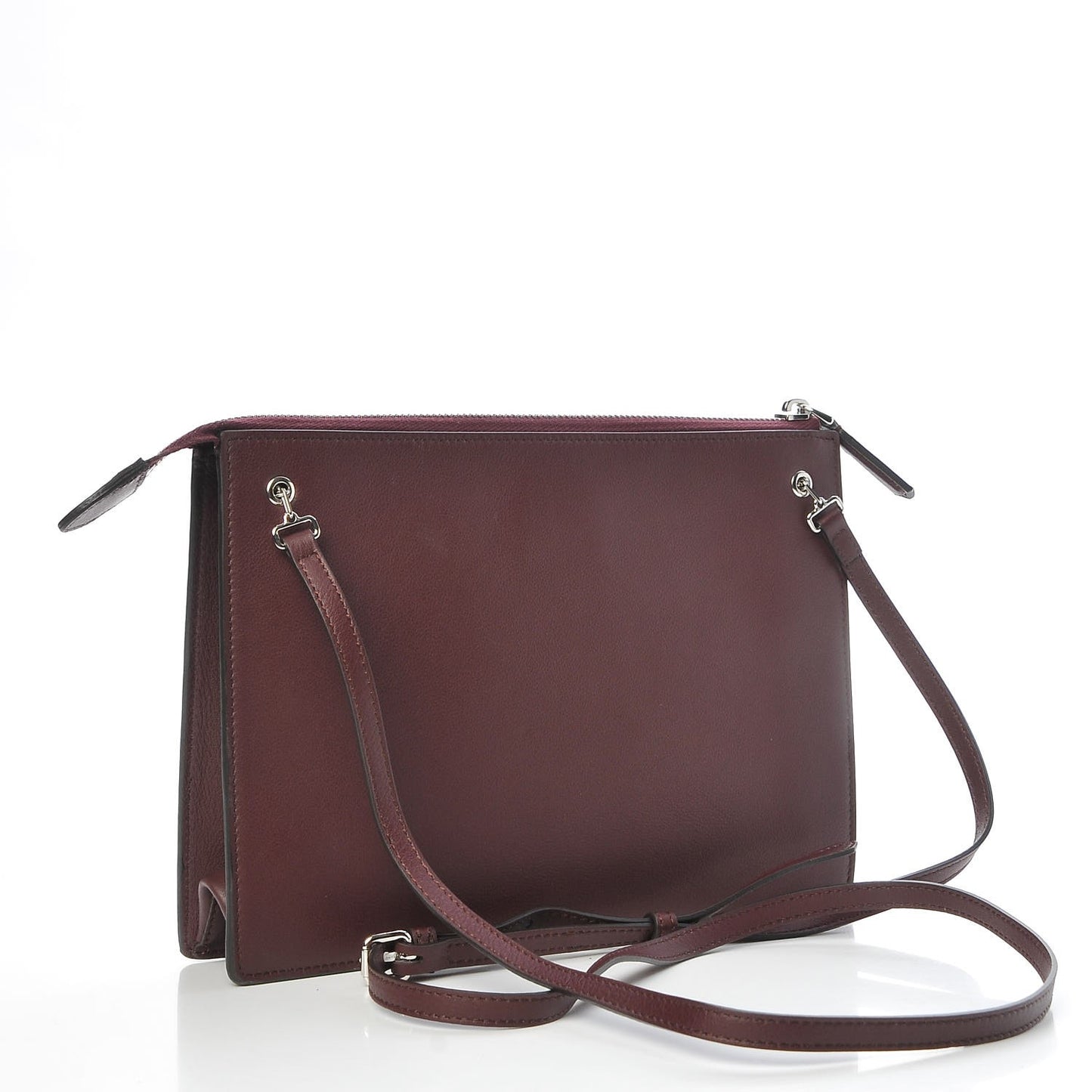 Vitello Dolce Studded Mini 2Jours Pouch Bordeaux Multicolor