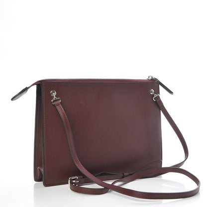 Fendi Vitello Dolce Studded Mini 2Jours Pouch Bordeaux Multicolor 3 of 7