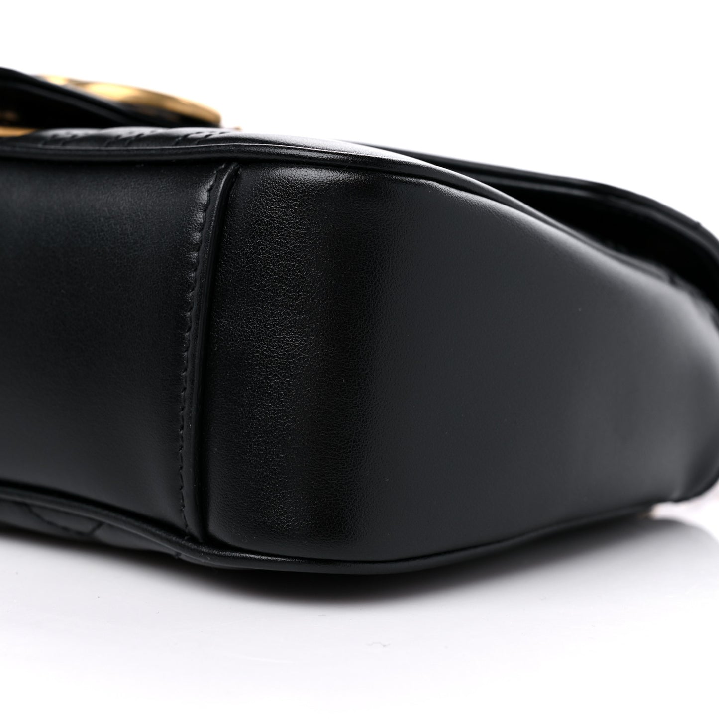 Calfskin Matelasse Small GG Marmont Shoulder Bag Black