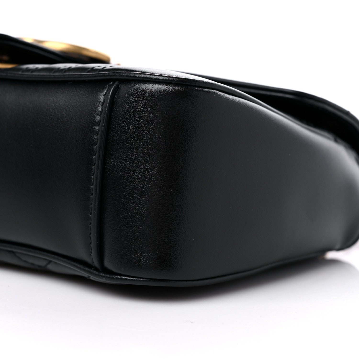 Gucci Calfskin Matelasse Small GG Marmont Shoulder Bag Black 8 of 8