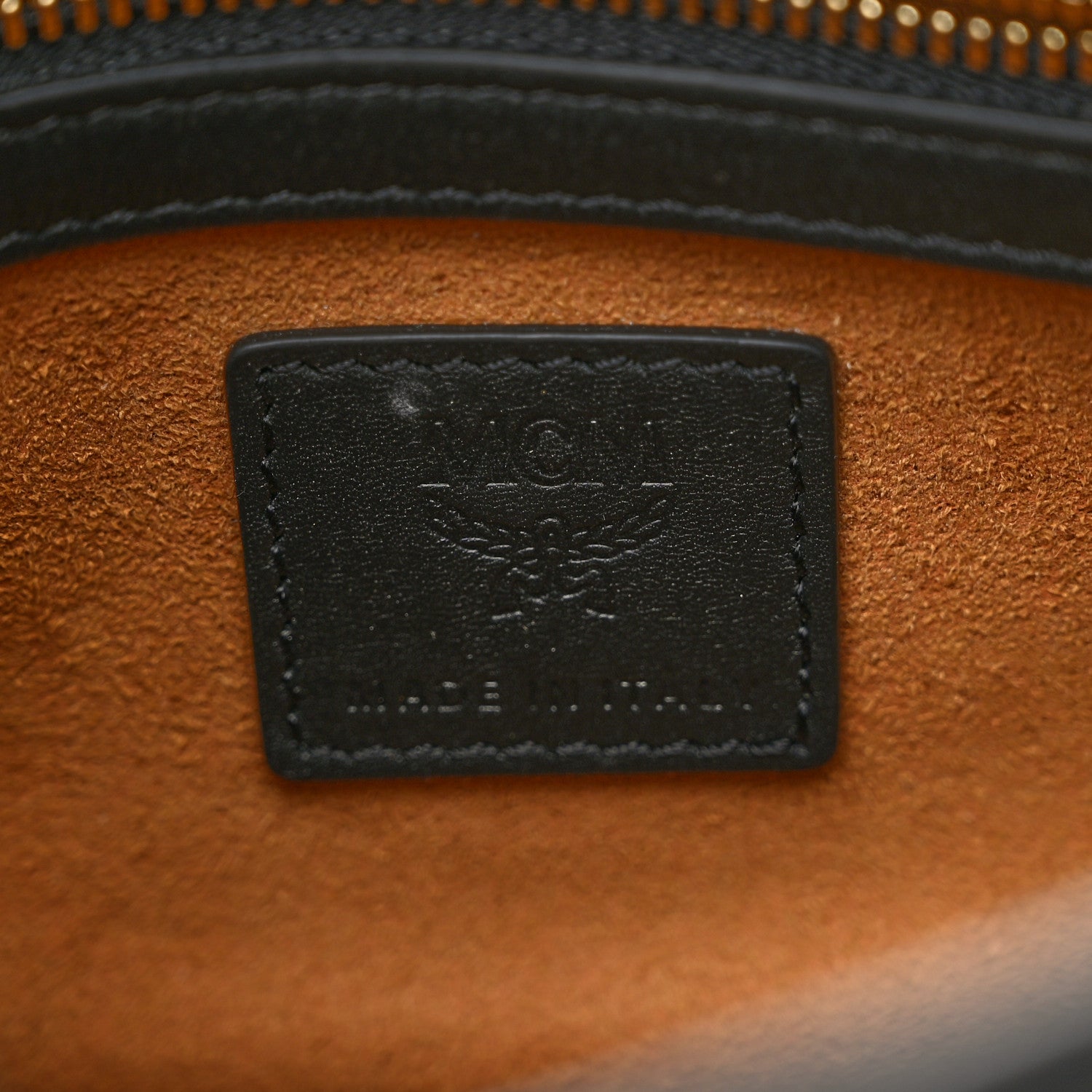 MCM Calfskin Mini Aren Boston Bag Black 6 of 9