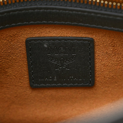 MCM Calfskin Mini Aren Boston Bag Black 6 of 9