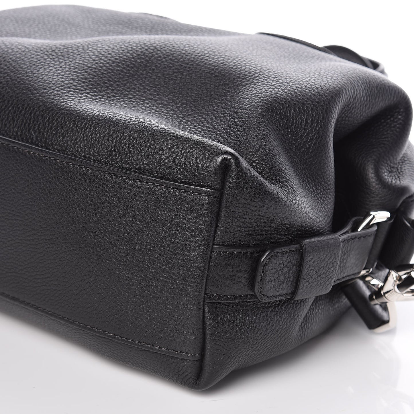 Pebbled Calfskin Small Nightingale Black
