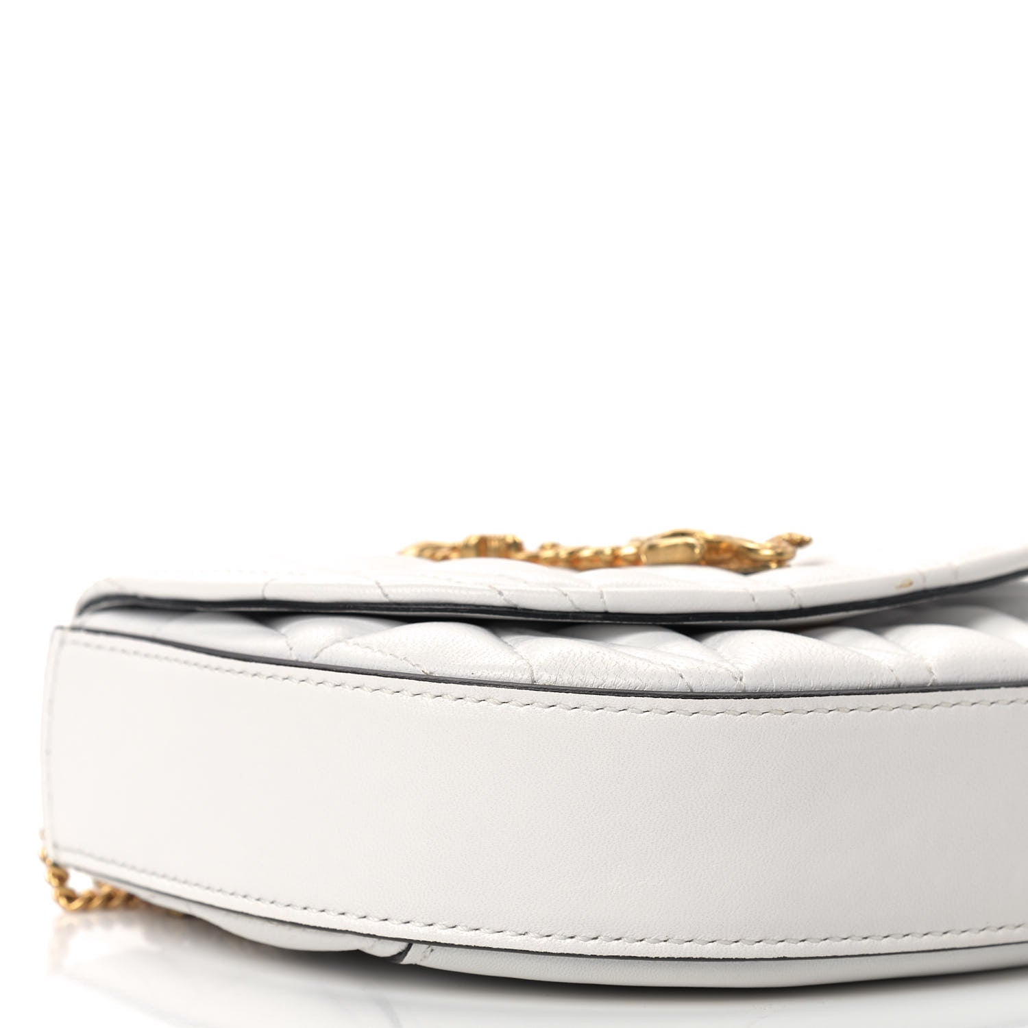 Versace Nappa Quilted Virtus Belt Bag Optical White 5 of 7