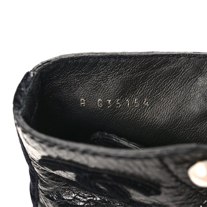 Chanel Shiny Calfskin Velvet Pearl Combat Short Boots 36 Black 8 of 8