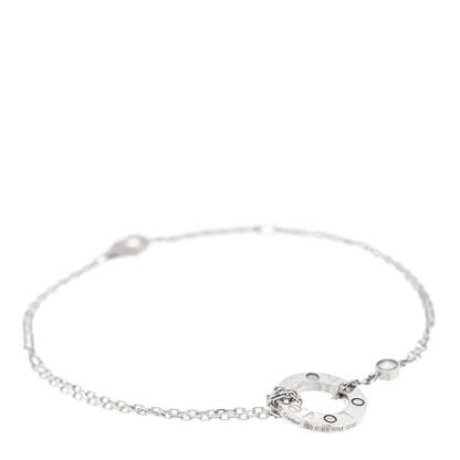 Cartier 18K White Gold Diamond LOVE Bracelet 1 of 3
