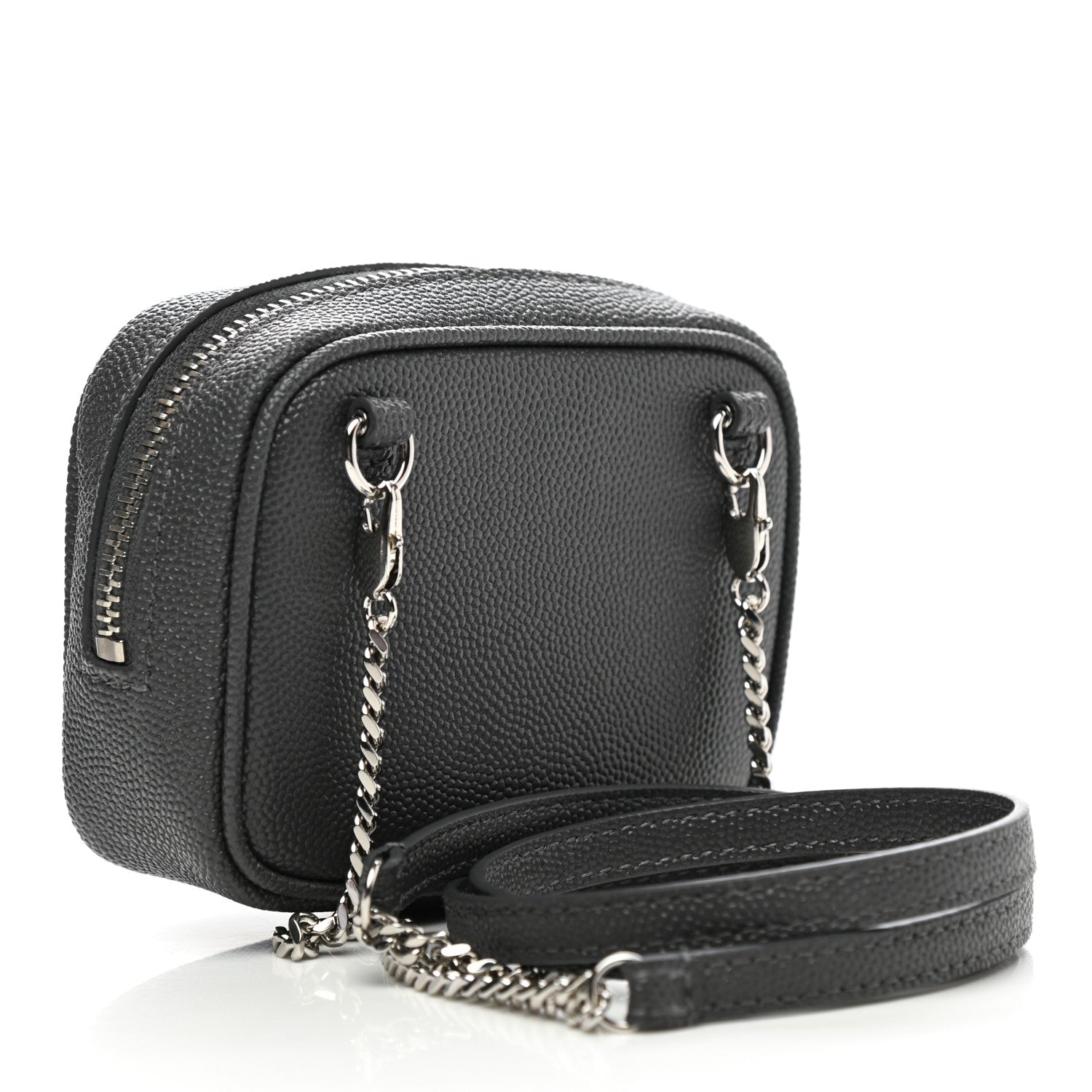 Saint Laurent Grain De Poudre Matelasse Monogram Baby Lou Camera Bag Dark Smog 2 of 10