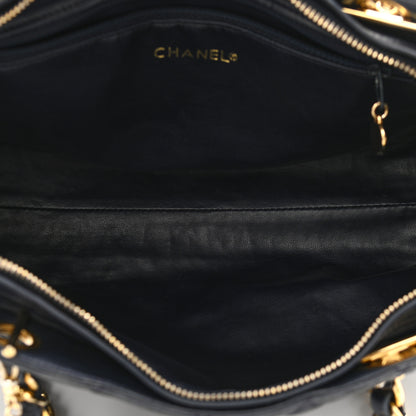 Chanel Lambskin Quilted Tote Navy 5 of 10