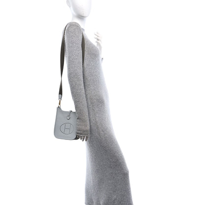 Hermes Taurillon Clemence Amazone Evelyne TPM Gris Perle Etain 2 of 11
