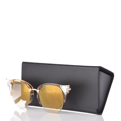 Fendi Metal Iridia Cat Eye Sunglasses FF 0041/S Gold 7 of 7