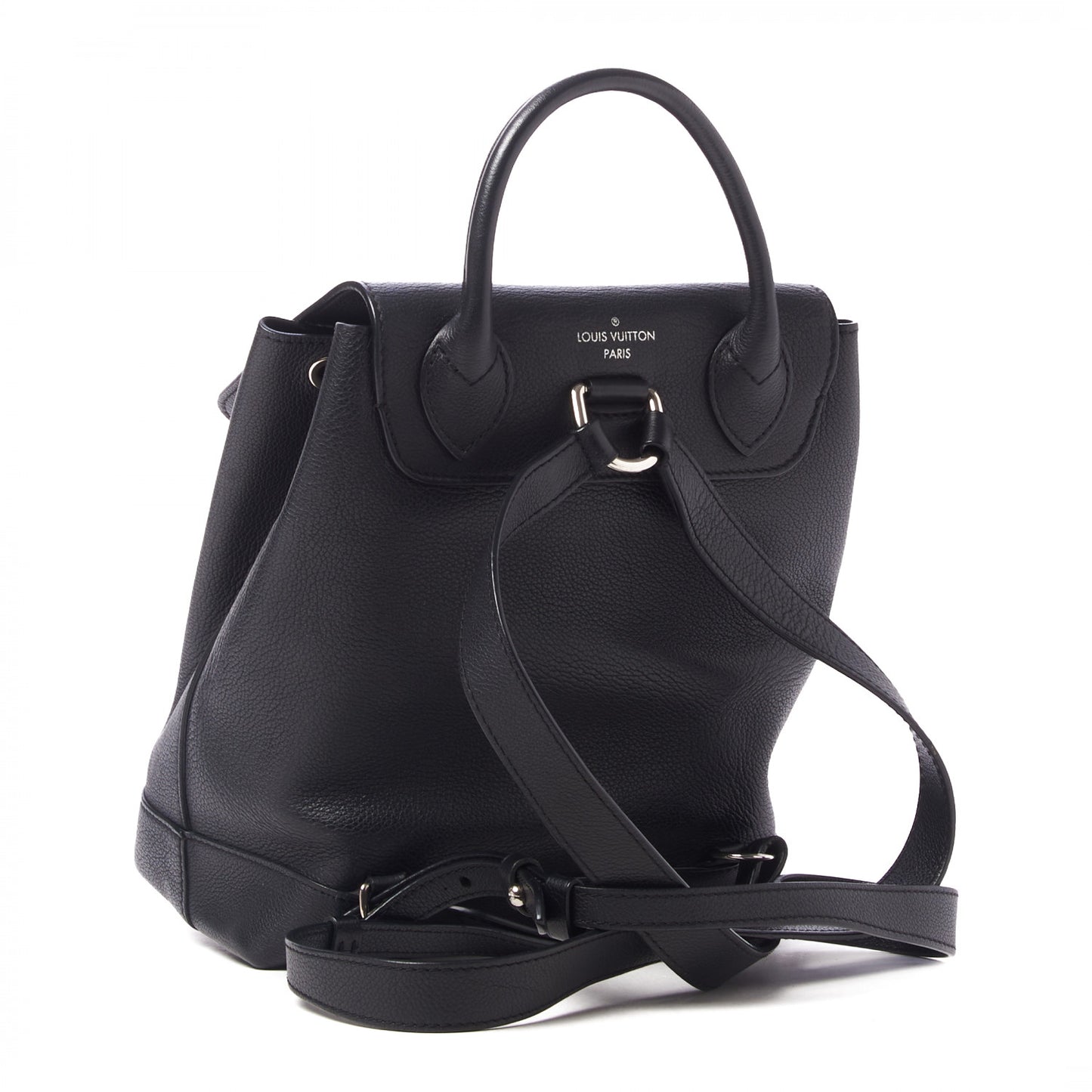 Calfskin Lockme Backpack Black