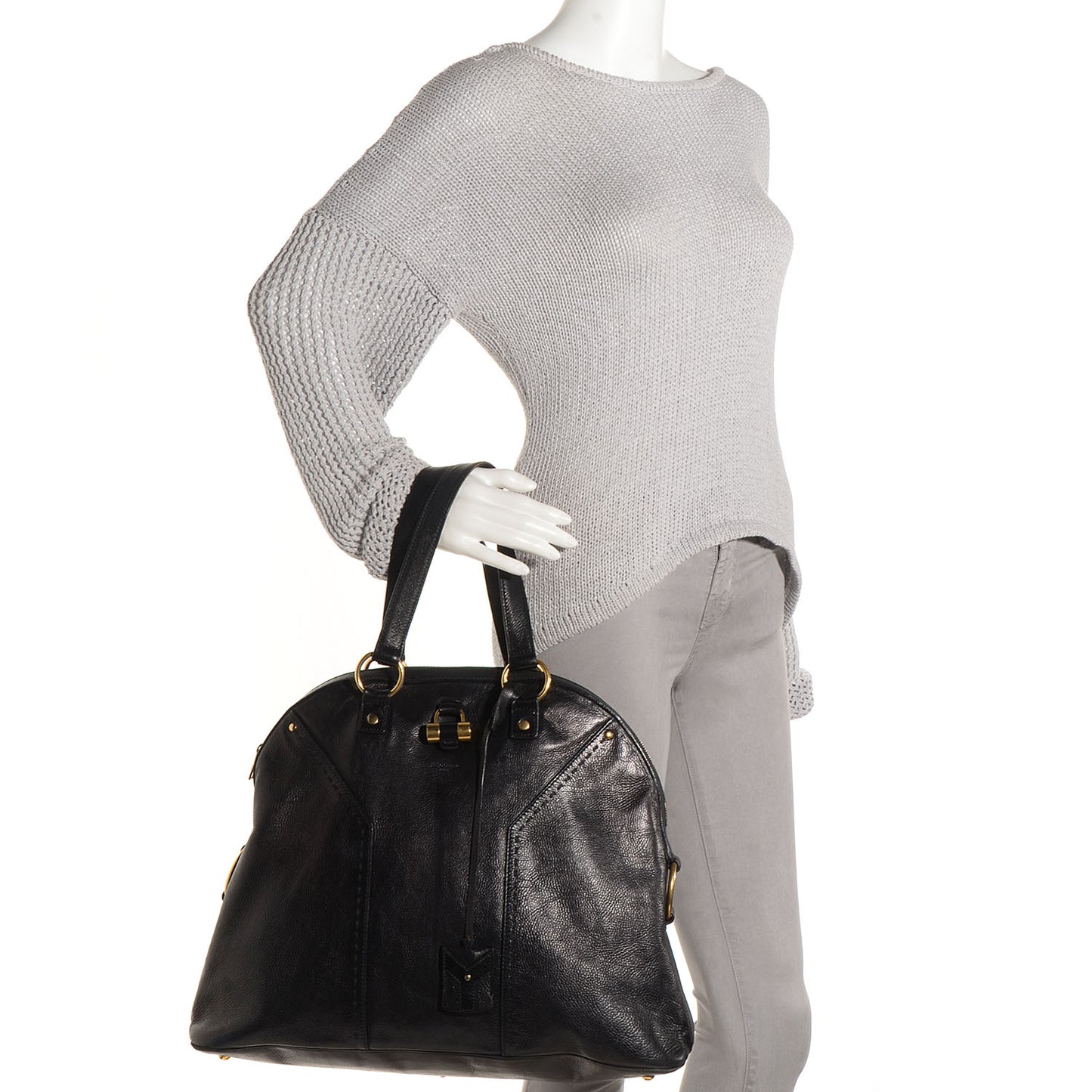 Leather Oversized Muse Black