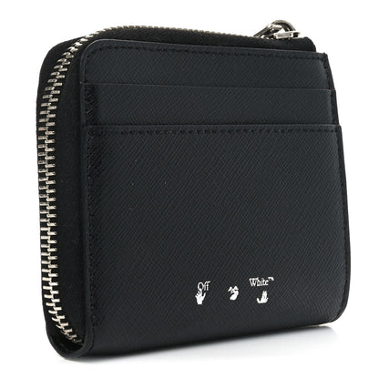 Off-White Calfskin 3D Diag Zip Around Wallet Wallet Black 3 of 7