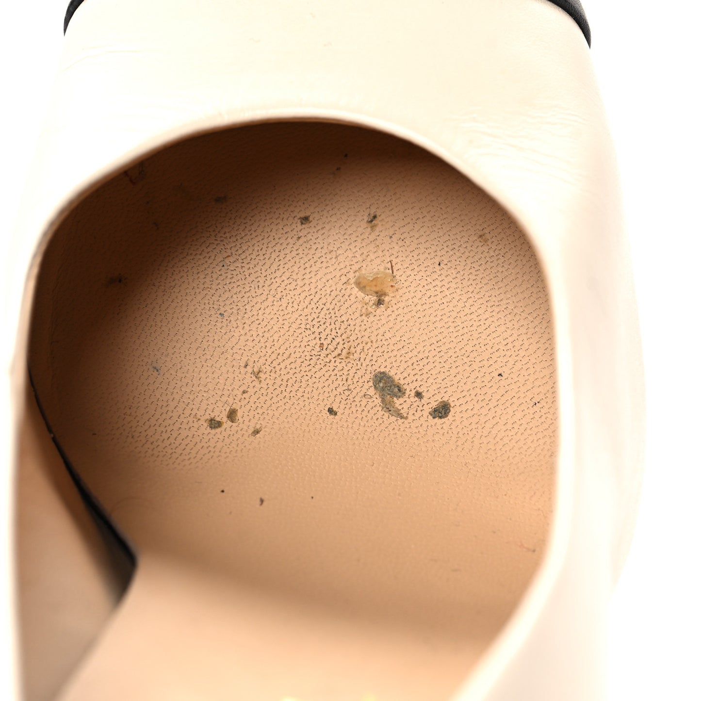 Lambskin Cap Toe Pumps 39 White Black