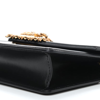 Dolce & Gabbana Smooth Calfskin Small Devotion Envelope Top Handle Bag Black 8 of 8