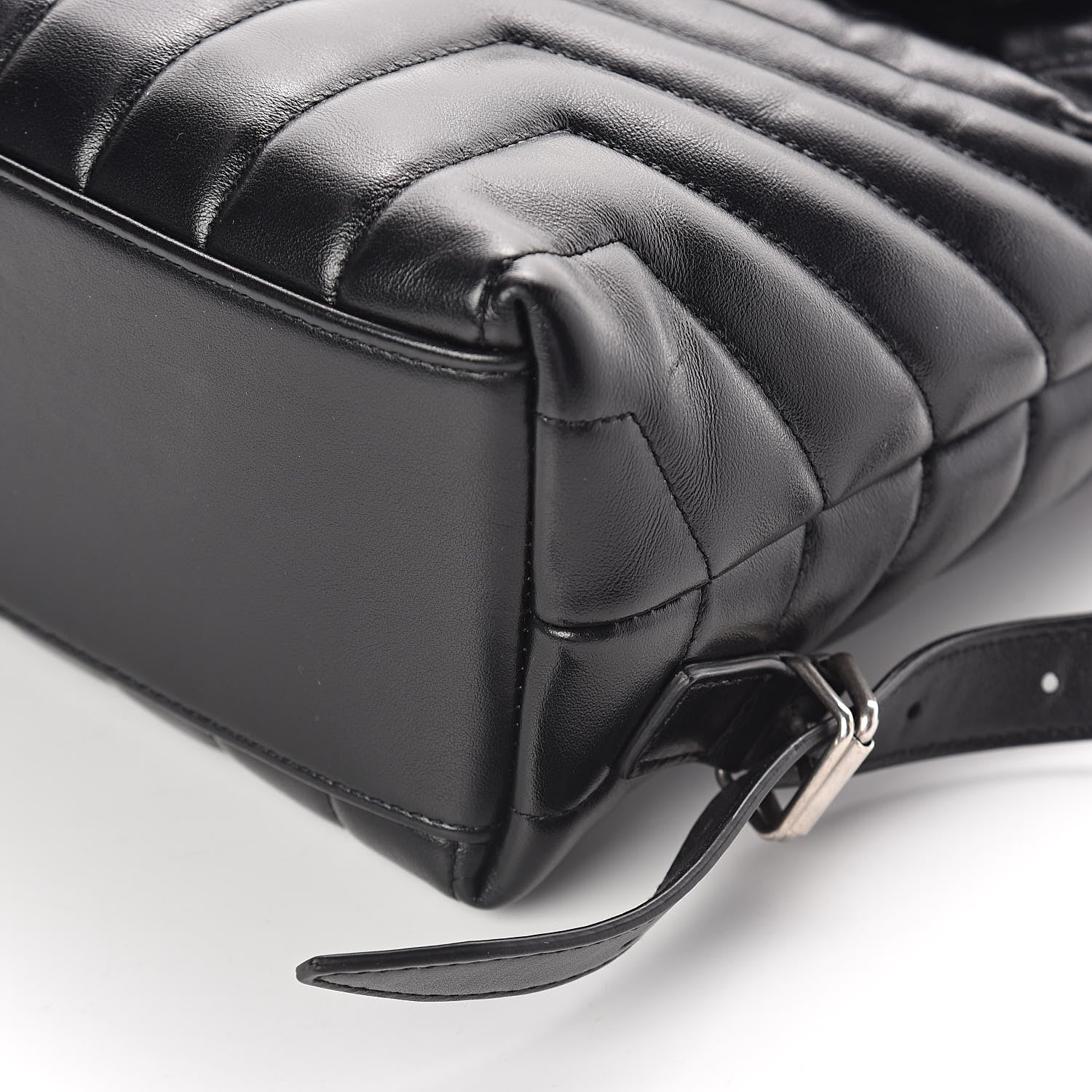 Saint Laurent Calfskin Y Quilted Monogram Small Loulou Backpack Black 10 of 10