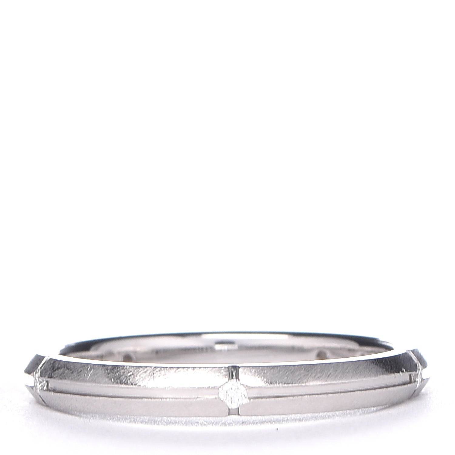 Tiffany 18K White Gold Diamond Narrow Streamerica Ring 50 5.5 3 of 6