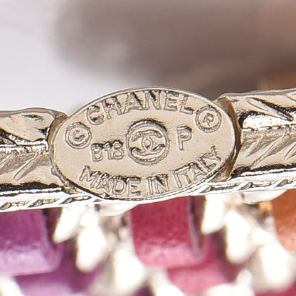 Chanel Lambskin Chain Rainbow CC Brooch Gold Multicolor 4 of 5