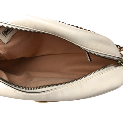 Gucci Calfskin Matelasse Medium GG Marmont Chain Shoulder Bag Mystic White 5 of 14