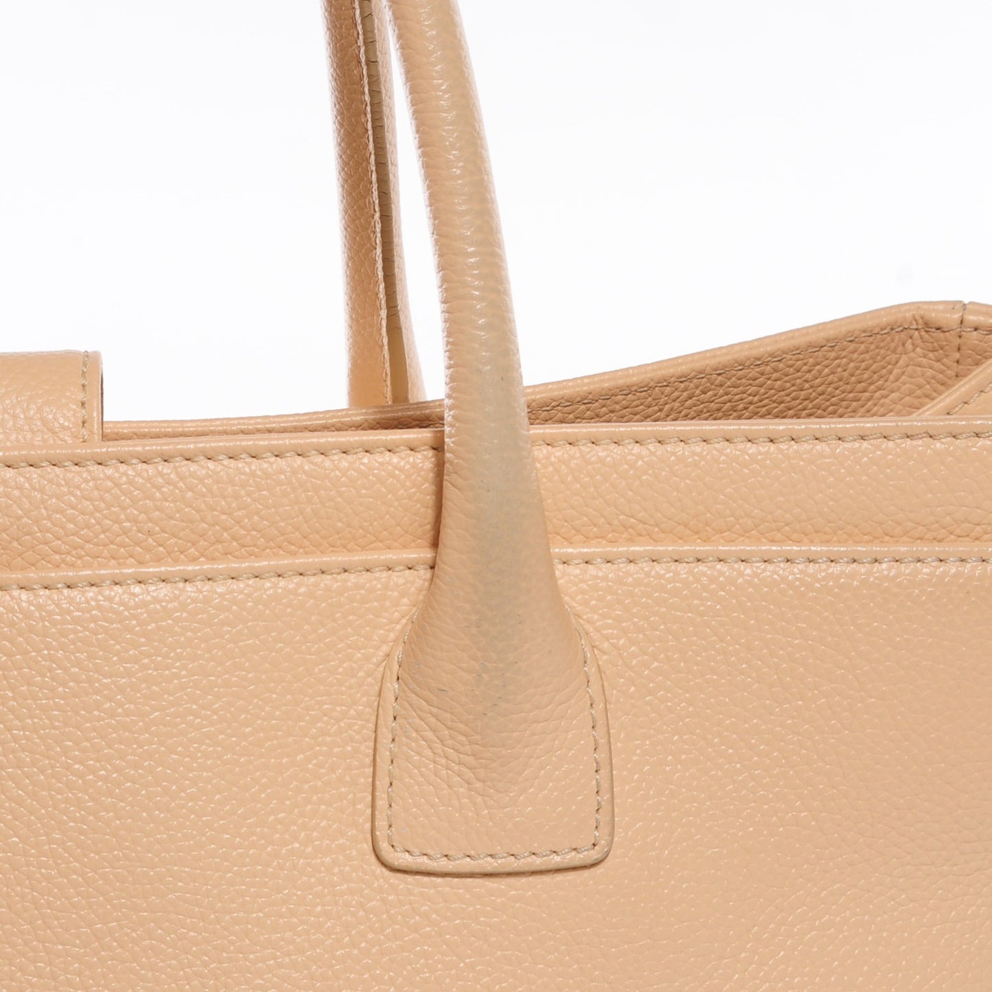 Calfskin Cerf Executive Shopper Tote Beige