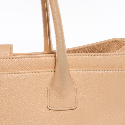 Chanel Calfskin Cerf Executive Shopper Tote Beige 10 of 10