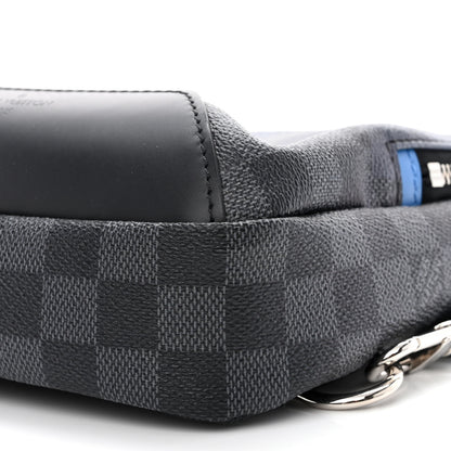 Louis Vuitton Damier Graphite Giant Avenue Sling Backpack Blue 10 of 10