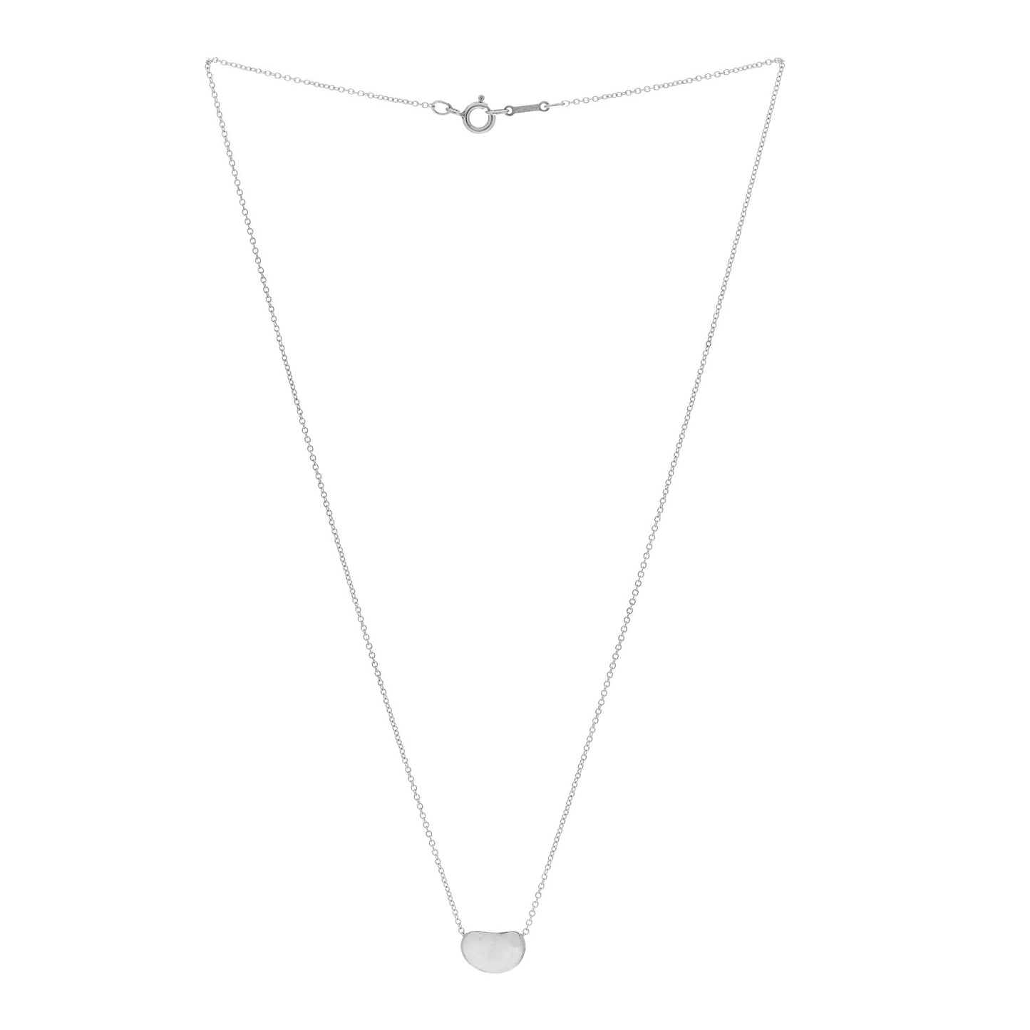 Sterling Silver 11mm Elsa Peretti Bean Pendant Necklace