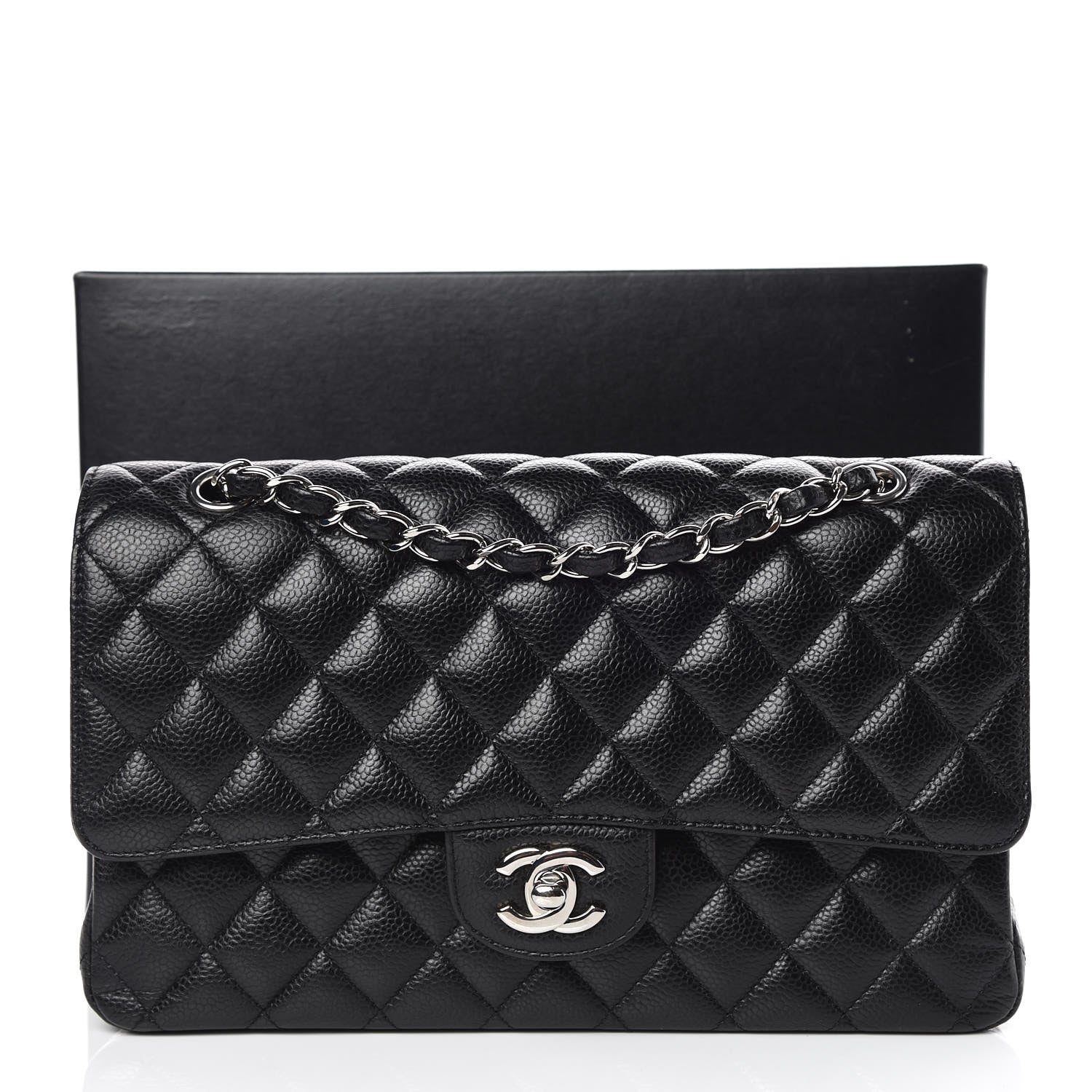 Chanel Caviar Quilted Medium Double Flap Black 10 of 10