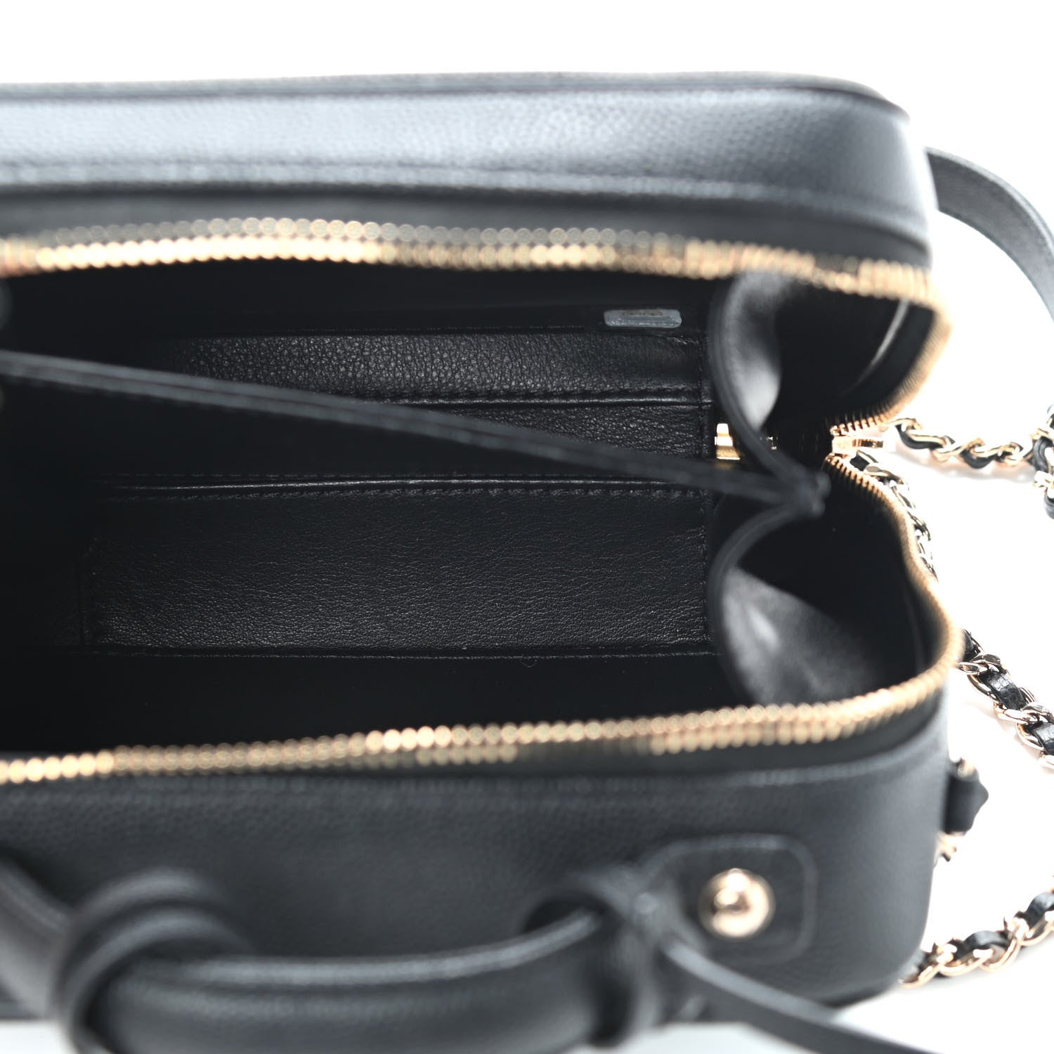 Chanel Caviar Quilted Small CC Filigree Vanity Case Black 5 of 9