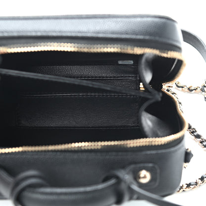 Chanel Caviar Quilted Small CC Filigree Vanity Case Black 5 of 9