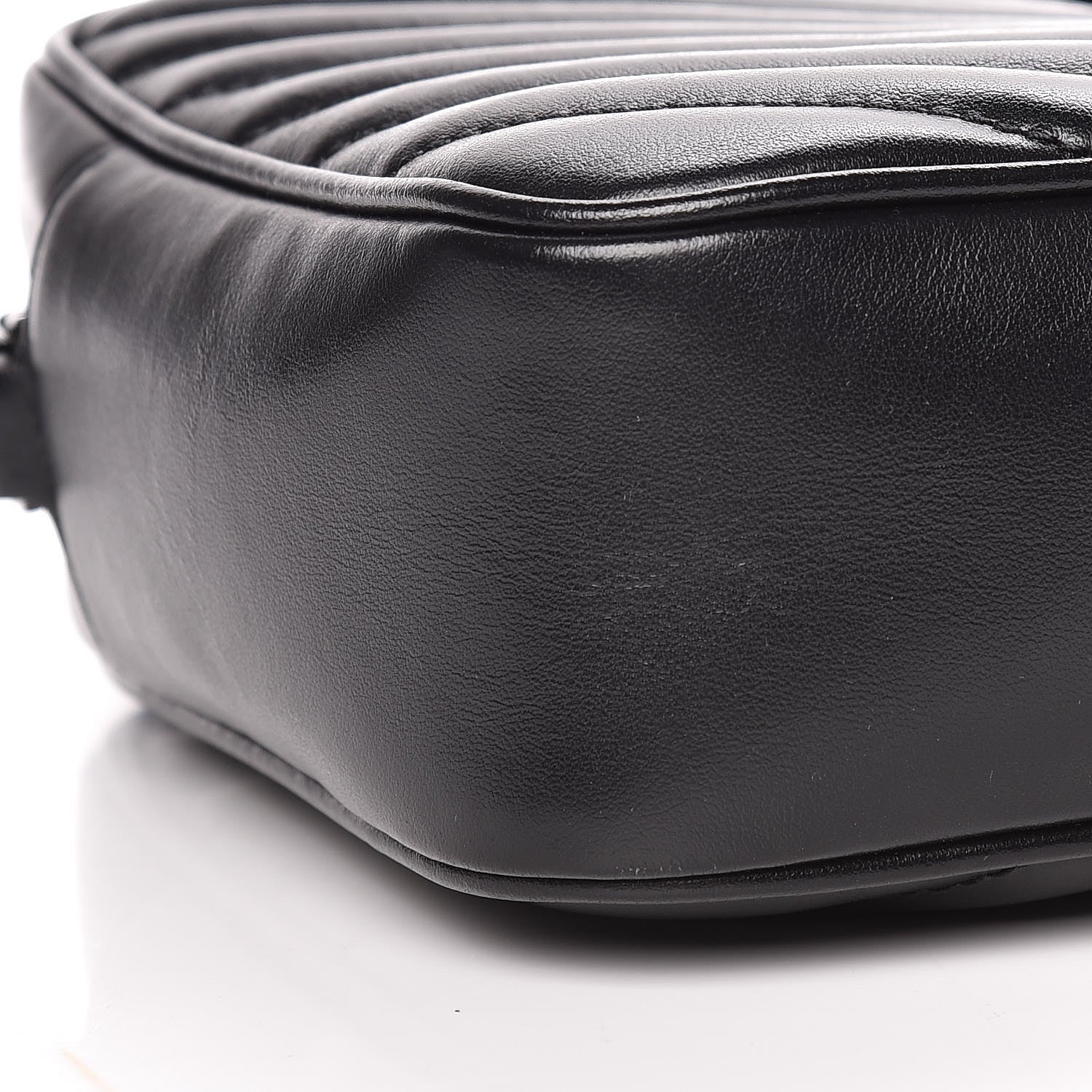Saint Laurent Calfskin Matelasse Monogram Lou Camera Bag Black 8 of 10