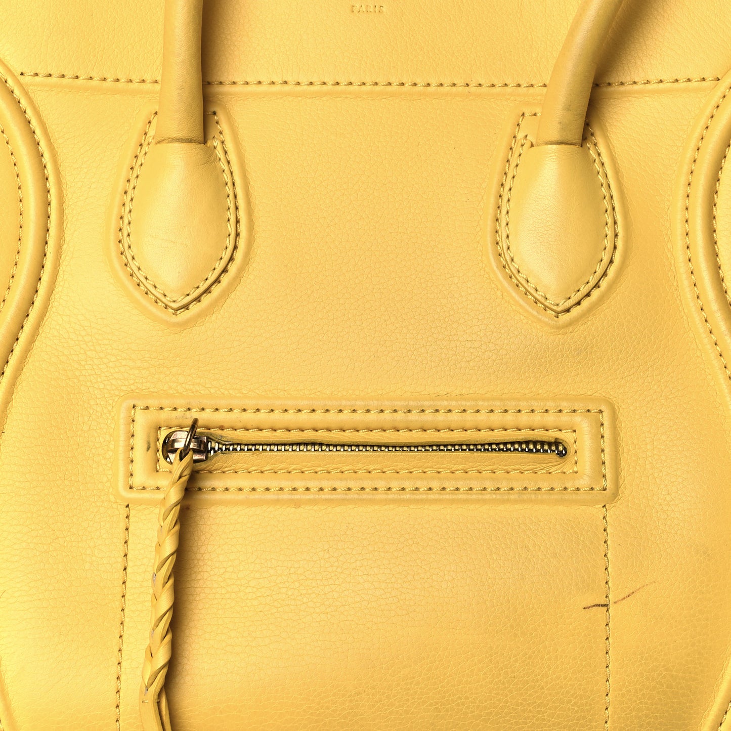 Grained Calfskin Medium Phantom Luggage Yellow