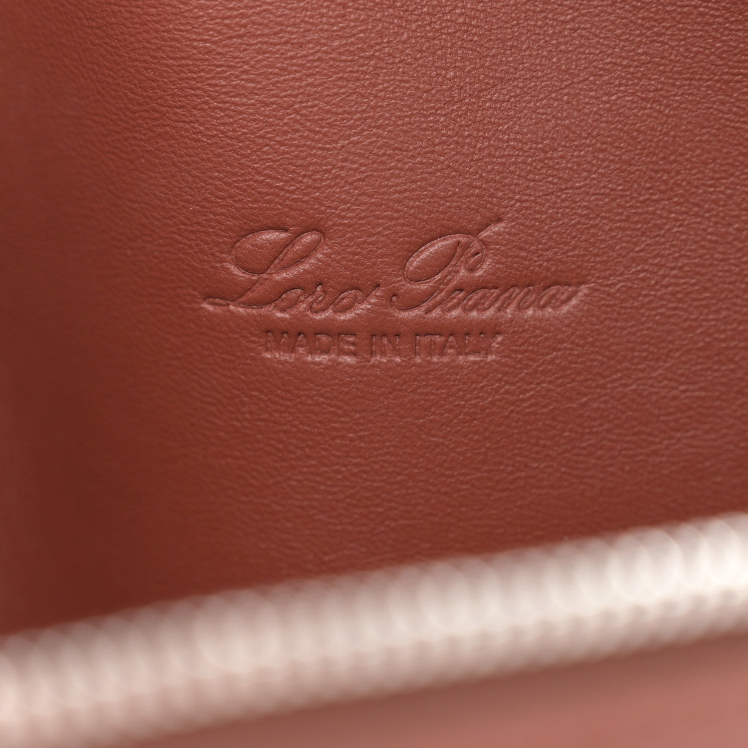 Loro Piana Grained Calfskin L19 Extra Pocket Pouch Kummel 6 of 10