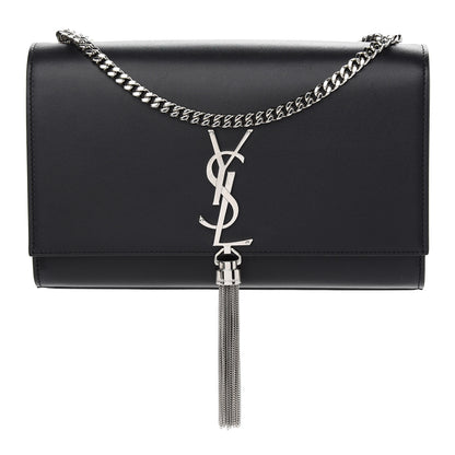 Saint Laurent Smooth Calfskin Medium Classic Monogram Kate Tassel Satchel Black 1 of 8