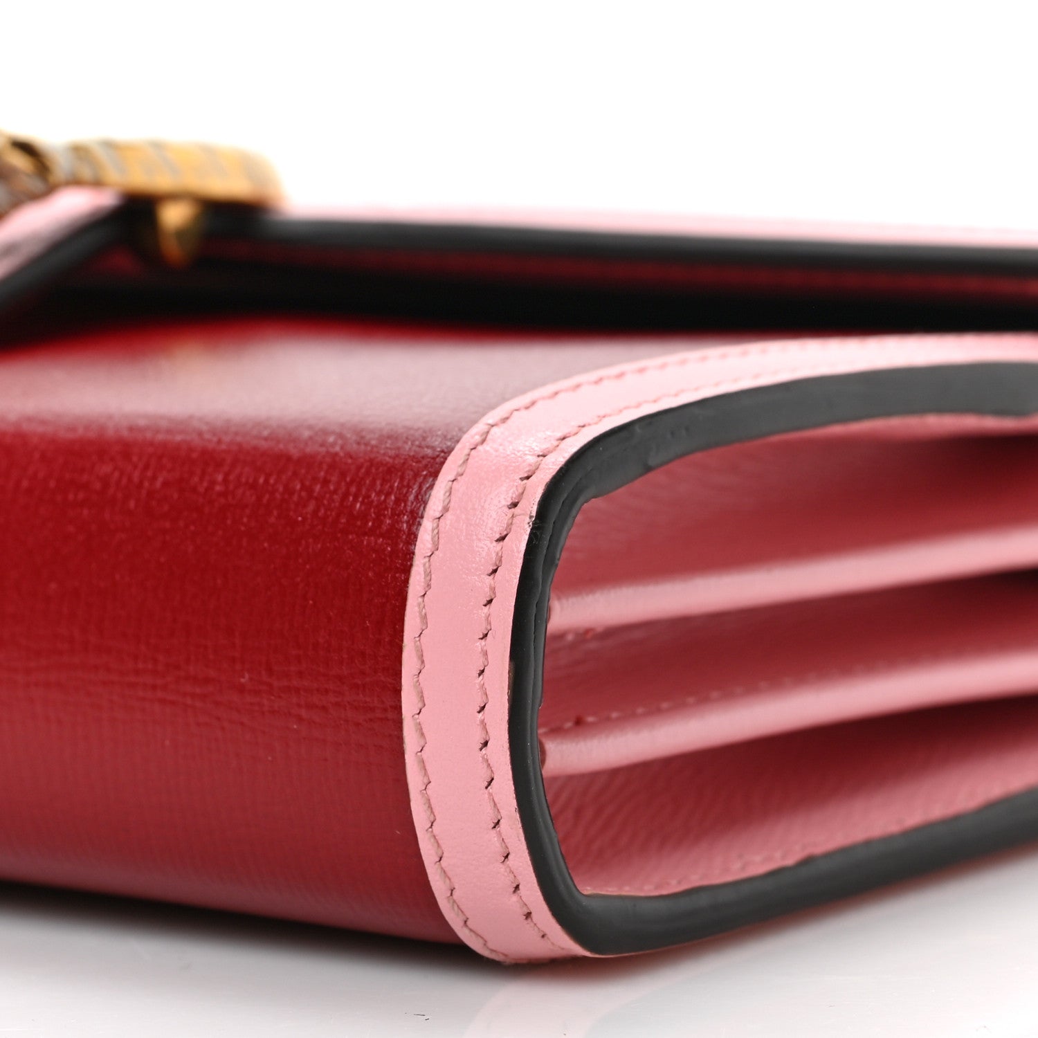 Gucci Azalea Calfskin Enamel Mini Dionysus Chain Wallet New Cherry Red Wild Rose Off White 8 of 8