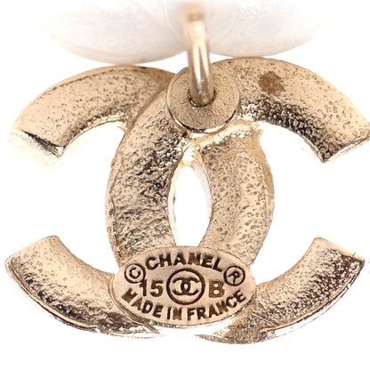 Chanel Crystal CC Earrings Gold 4 of 4