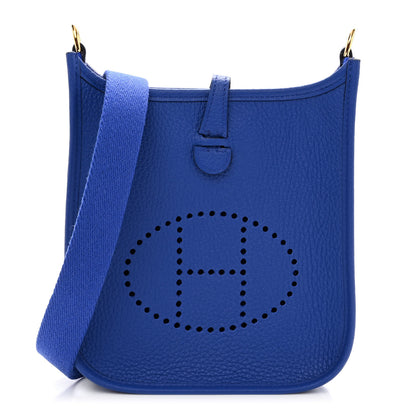 Hermes Taurillon Clemence Evelyne TPM Bleu Royal 1 of 11