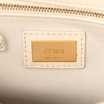 Fendi Shiny Crocodile Shiny Nappa Mini Peekaboo Iconic Satchel White 7 of 12