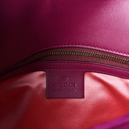Gucci Velvet Matelasse Small GG Marmont Shoulder Bag Fuchsia Violet Cyclamen 5 of 9
