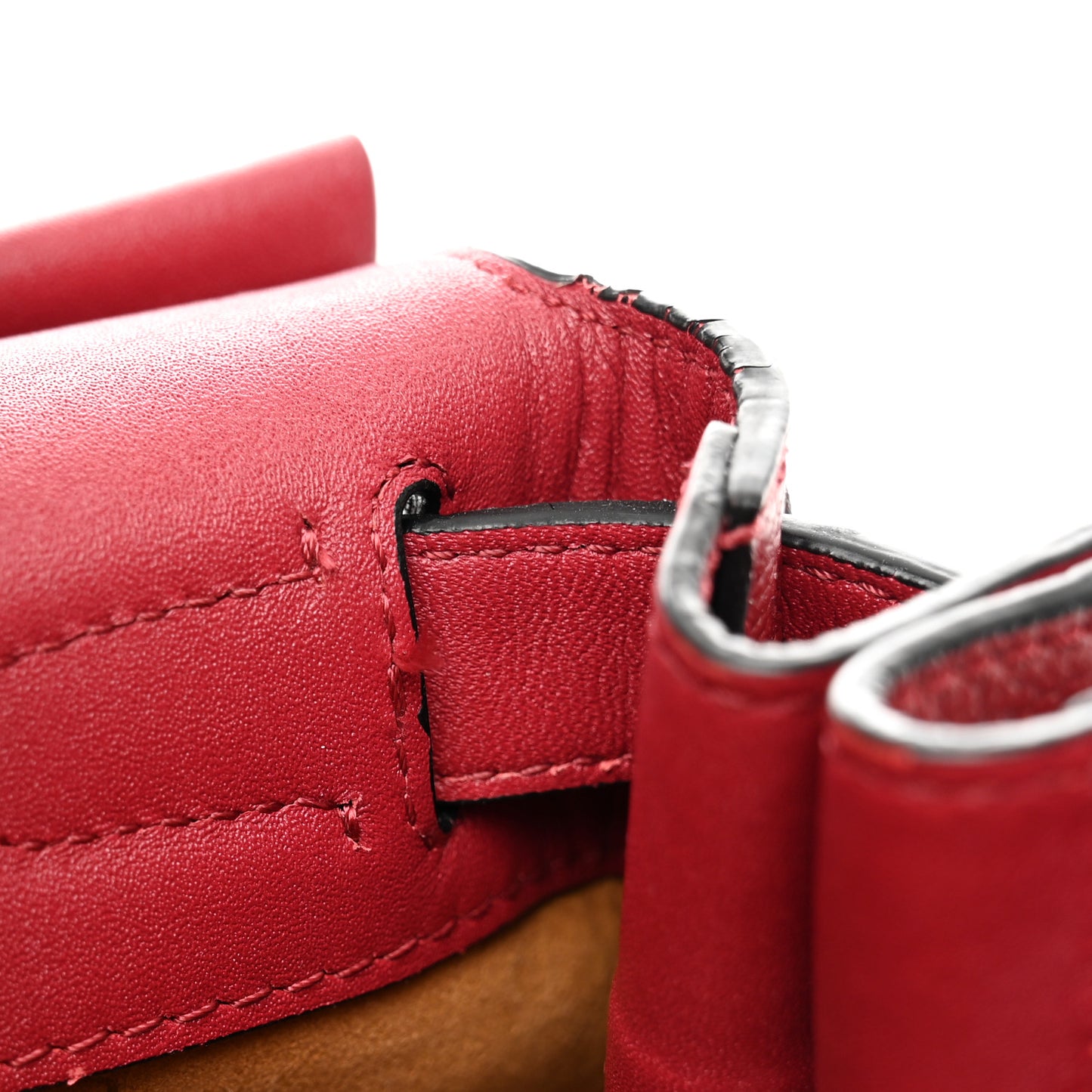 Grained Calfskin Milla Convertible Backpack Scooter Red