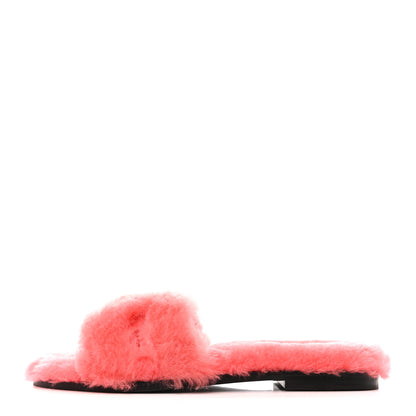 Hermes Woolskin Oran Sandals 37.5 Rose Du Desert 1 of 9