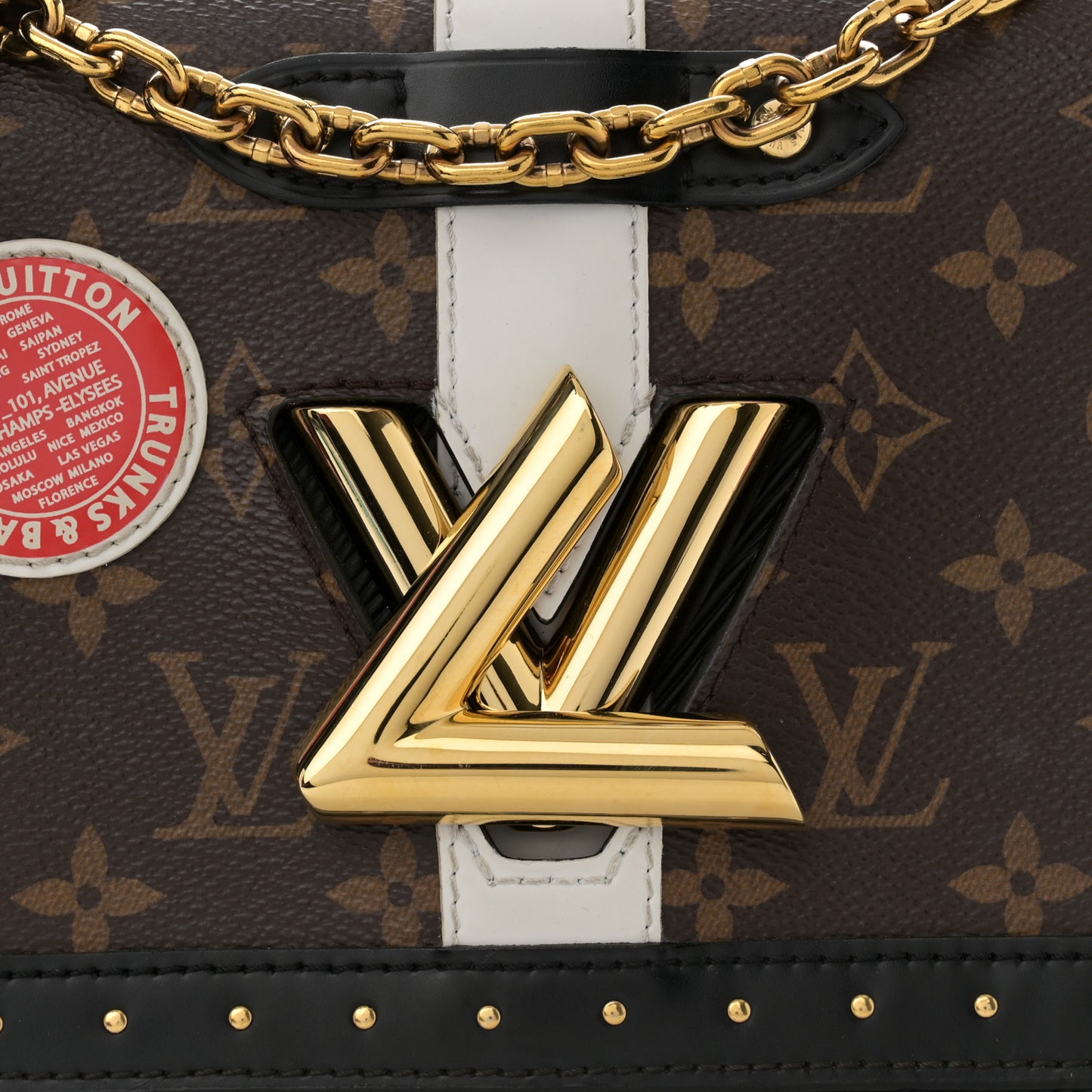 Epi Monogram Complice Trunks and Bags Twist Shoulder Bag MM Black