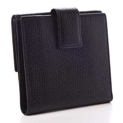 Gucci Dollar Calfskin Double G French Flap Wallet Black 3 of 8