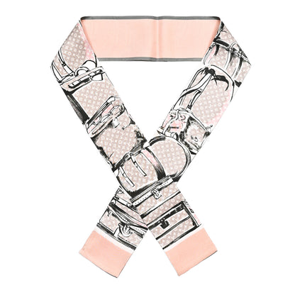 Louis Vuitton Silk Monogram Trunks Bandeau Rose Poudre 1 of 4