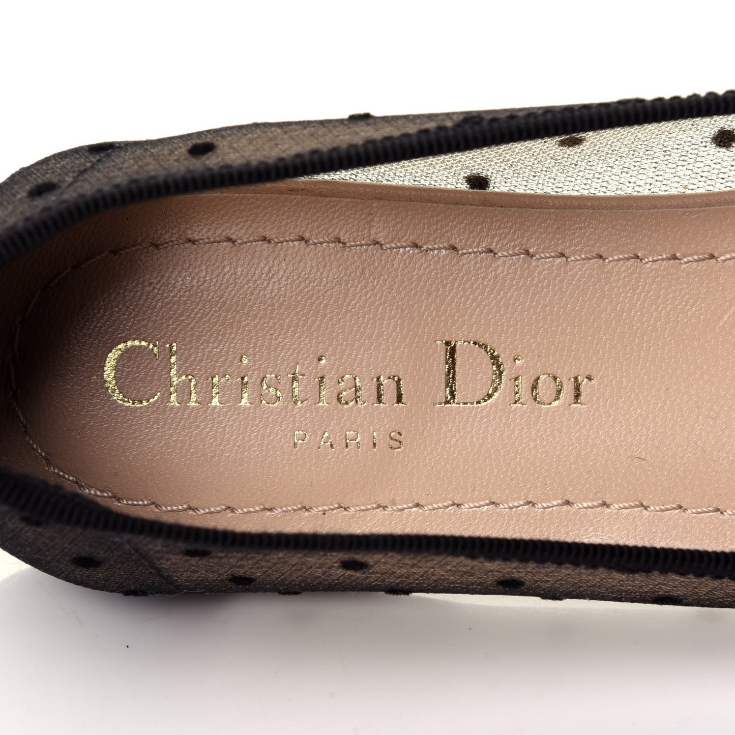Swiss Tulle Dotted Miss J'Adior Ballet Pumps 36.5 Black Nude