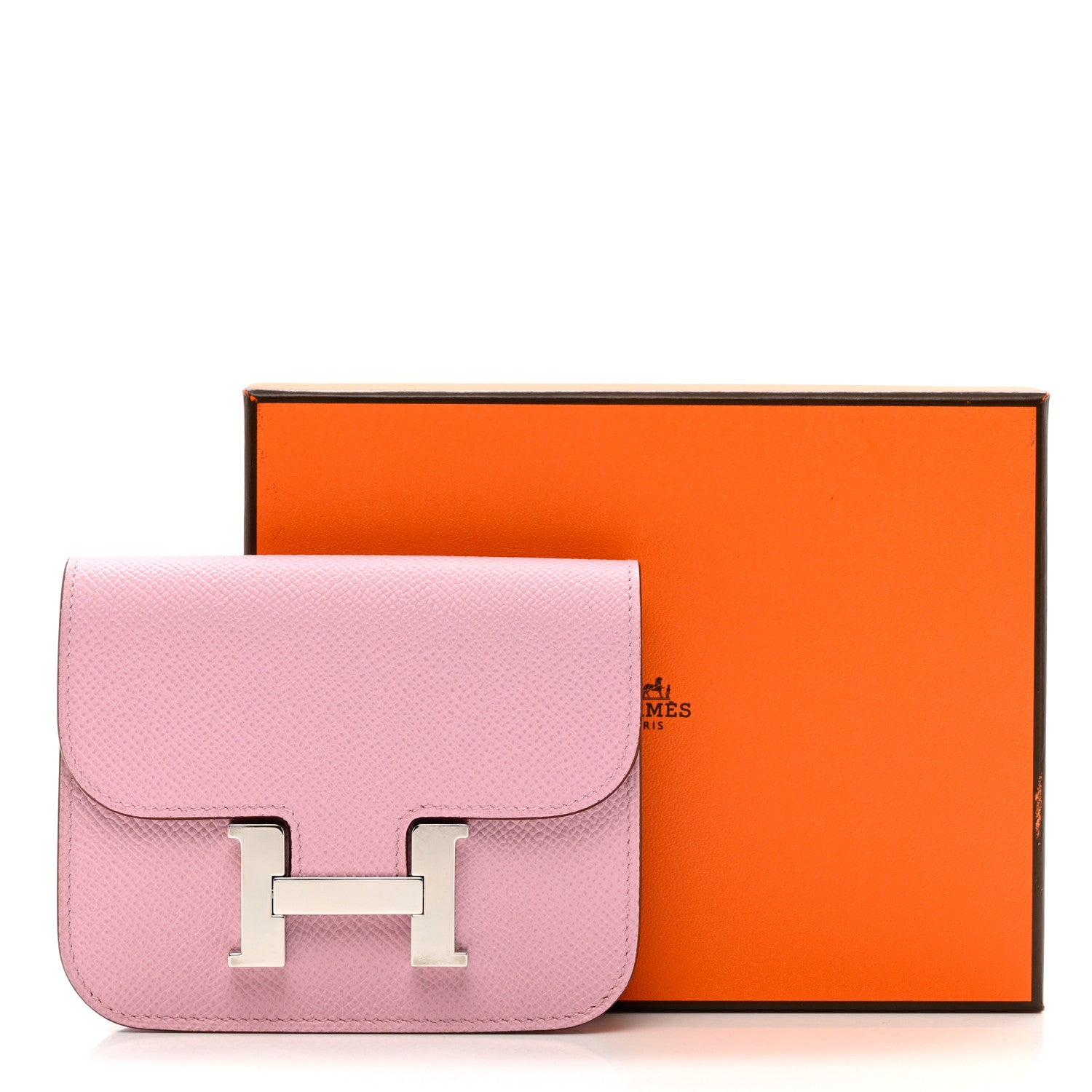 Hermes Epsom Constance Slim Wallet Mauve Sylvestre 9 of 9