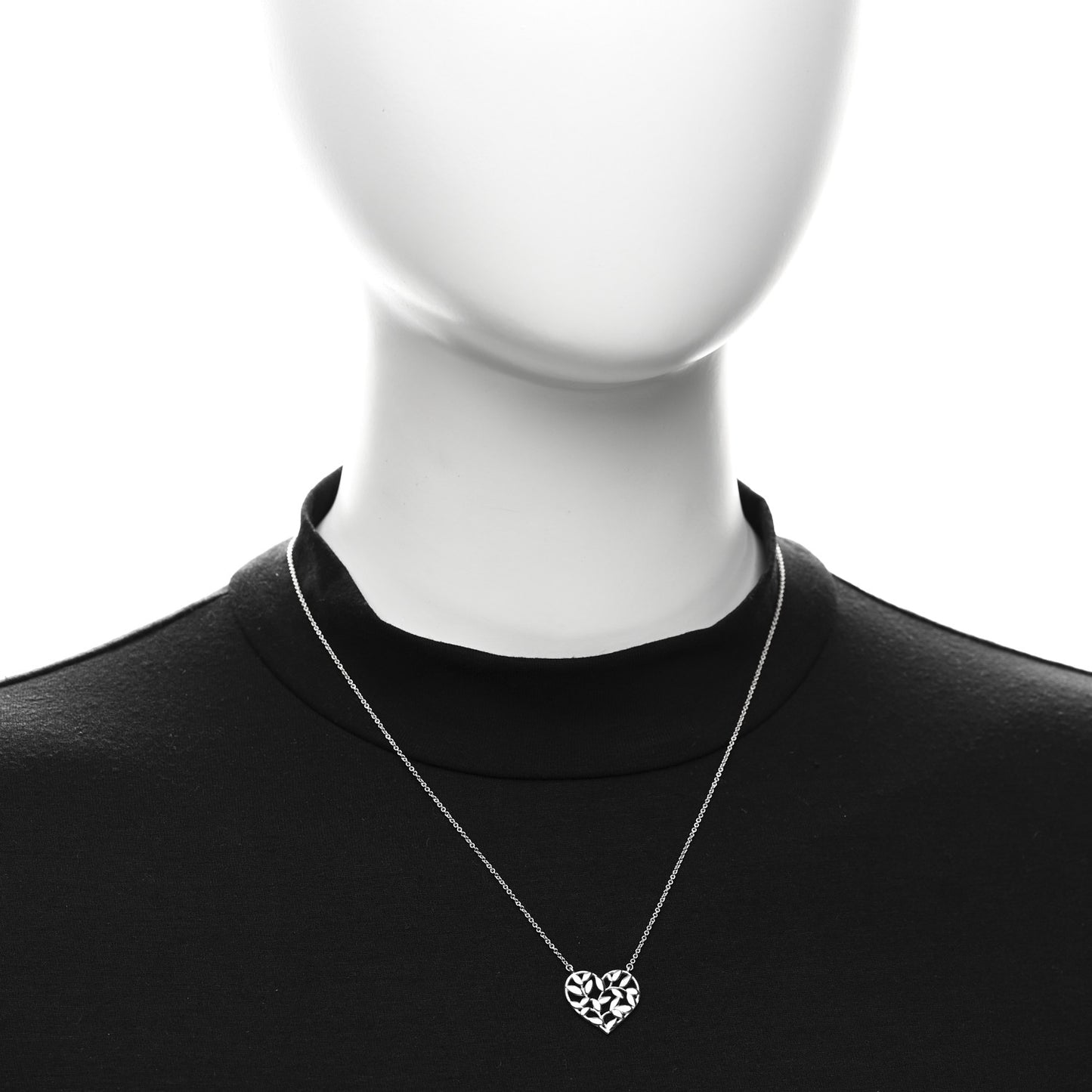 Sterling Silver Paloma Picasso Olive Leaf Heart Pendant Necklace
